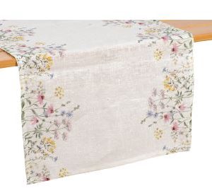 RUNNER 140X50 LINEA PRIMAVERA CON FIORI SUI BORDI
