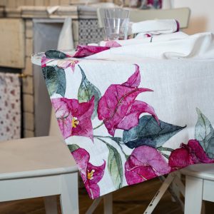 COPRIMACCHIA 100X100 CON CORNICE DI FIORI DI BOUGAINVILLE