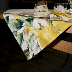 COPRIMACCHIA 100X100 CON LIMONI AGLI ANGOLI OPPOSTI