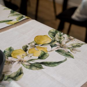 RUNNER 140X50 CON STRISCIA DI LIMONI CENTRALE
