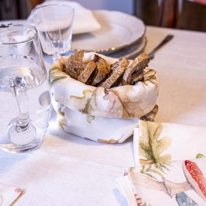 PORTA PANE IMBOTTITO STAMPA FOGLIE