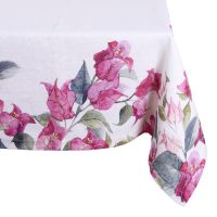 TOVAGLIA 180X150 CON CORNICE DI FIORI BOUGAINVILLE